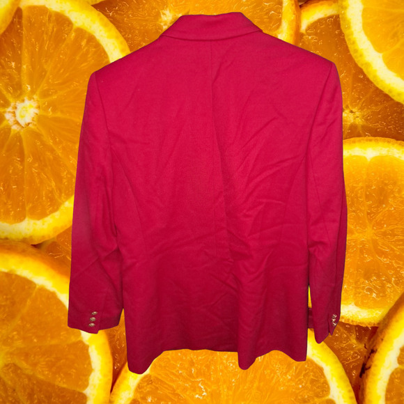 Pendleton Red Wool with Gold Button Double Breasted Blazer - Picture 2 of 6